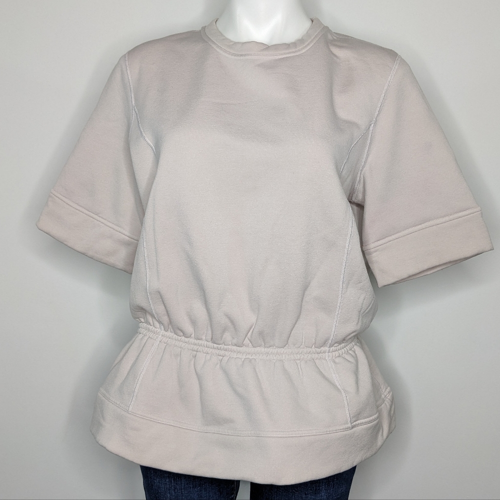 Lululemon off white short sleeve sweatshirt L